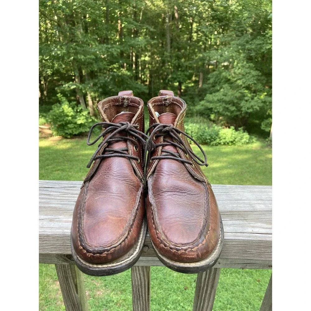 Vintage ORVIS‎ Brown Leather Gro-Cord Chukka Chelsea Boot Shoes MEN’s Sz 10